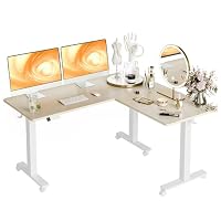 Amazon | Claiks 昇降デスク L字デスク デュアルモーター 電動